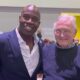 Widnes legends Martin Offiah and Doug Laughton pictured together